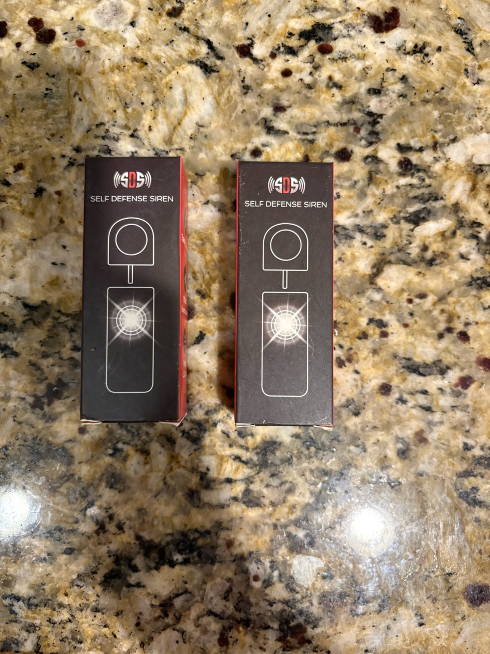 Self Defense Siren Personal Alarm - Black & Red